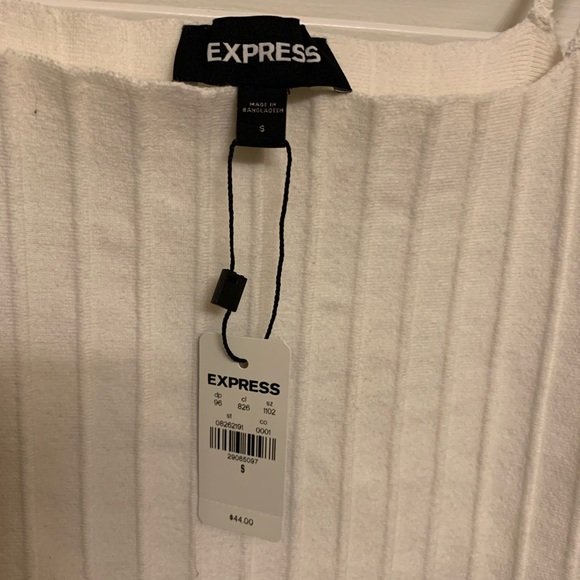 Express White Ribbed Tank - Picture 6 of 8